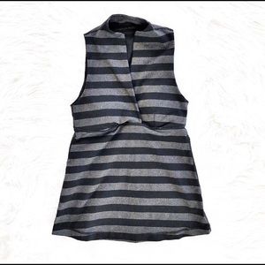 Lululemon Gray & black stripe Whisper Tank Sz8